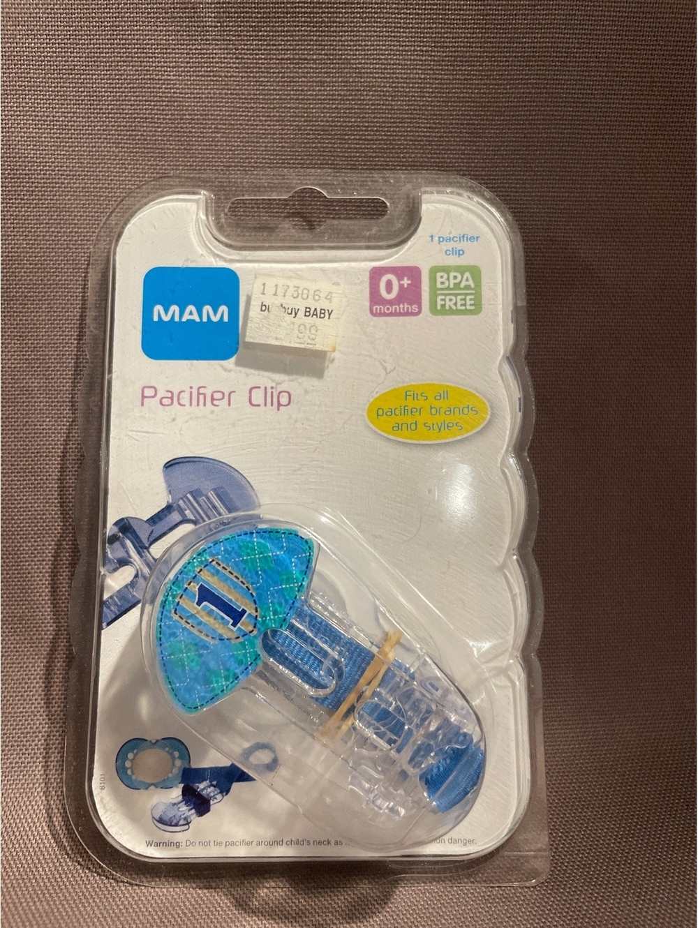 Vintage MAM Pacifier Clip 0+ Months Blue Green BPA Free NOS Austria Baby